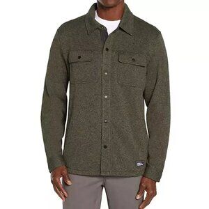 Eddie Bauer Men's Sweater Fleece Shirt Jacket - Size Medium - Spruce Green